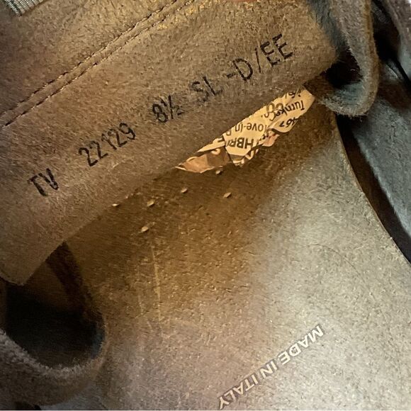 SALVATORE FERRAGAMO MENS DERBY SHOES 8 1/2 brown suede leather oxfords career - Picture 4 of 11